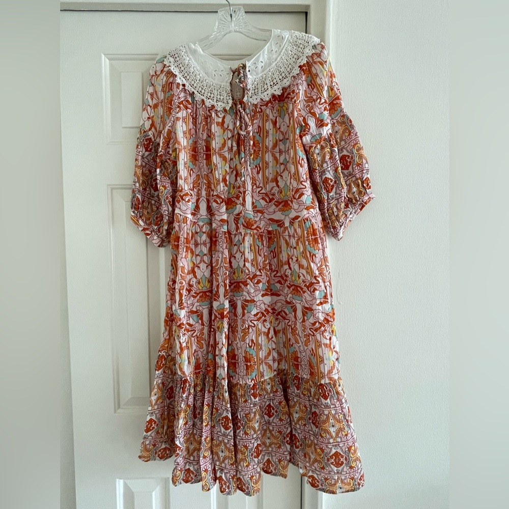 Florence Floral Lace Lounge Dress